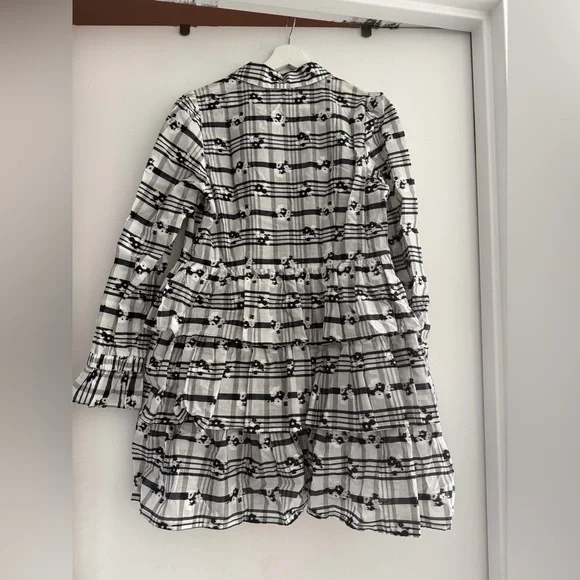 NWOT Baum und Pferdgarten Elegant Black and White Patterned Mini Dress
